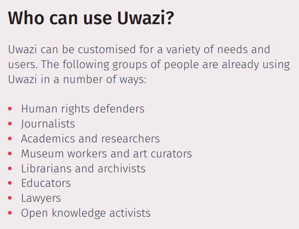 Uwazi Screenshot 1