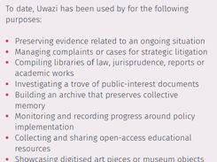 Uwazi Screenshot 1