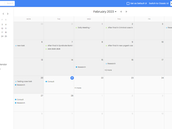 Calender management module screenshot - CaseFox Legal Software