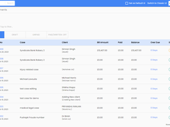 Legal billing module screenshot - CaseFox Legal Software