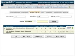 CaseworksPro Claim Activity Tracking