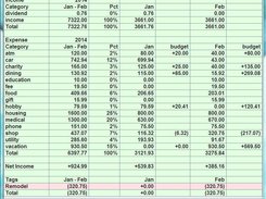 Cash Flow and Budget with drill-down