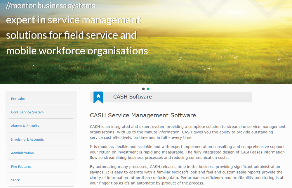 CASH Service Management Screenshot 1