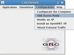 Main menu of Castadiva