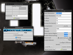 Castawesome with the settings manager and webcam configuration