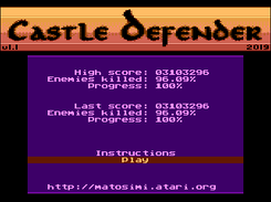 Castle Defender - Atari XL/XE Screenshot 2