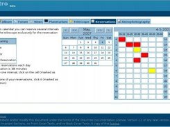 Reservations System to get exclusively the telescope use