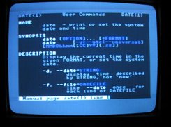 Manpage viewed in Cater on a C64