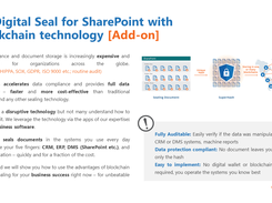 Add-on: CB Digital Seal for SharePoint with Blockchain technology