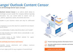 Add-on: Exchange / Outlook Content Censor - Protect content from misuse outside local network