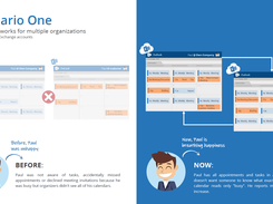 Scenario 1 - Your staff works for multiple organizations using multiple Exchange accounts