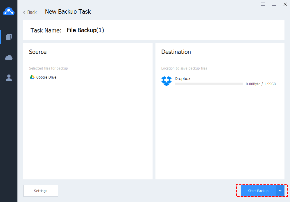 CBackup Screenshot 1