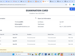 mass exam card