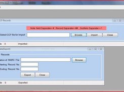 Screen Shot of MARC Convertor Utility