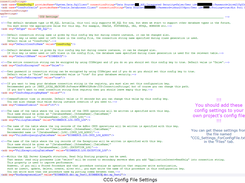 CCG Config File Settings
