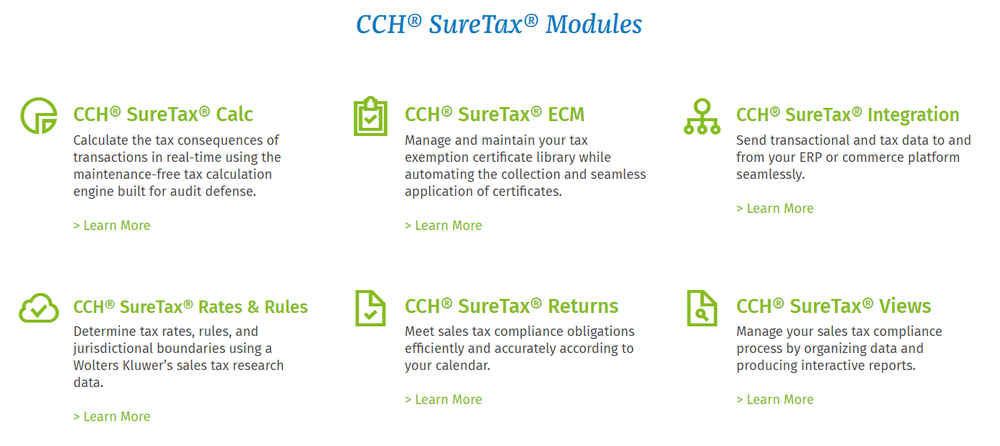 CCH SureTax Screenshot 1