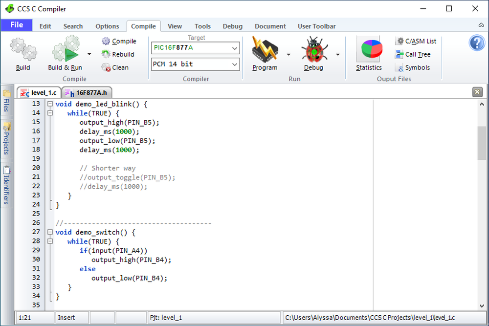 CCS C Compiler Screenshot 1