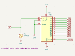 CD4017 CD4017B KiCAD Simulation model Screenshot 1