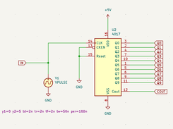 CD4017 CD4017B KICAD Simulating model Screenshot 1