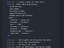 CDC Connectors for Apache Flink Screenshot 1