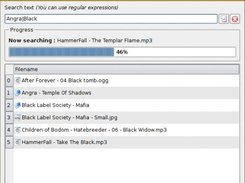 Find window in action, searching the db using regexp