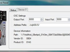Shows the application settings for a CDJ-400 device.