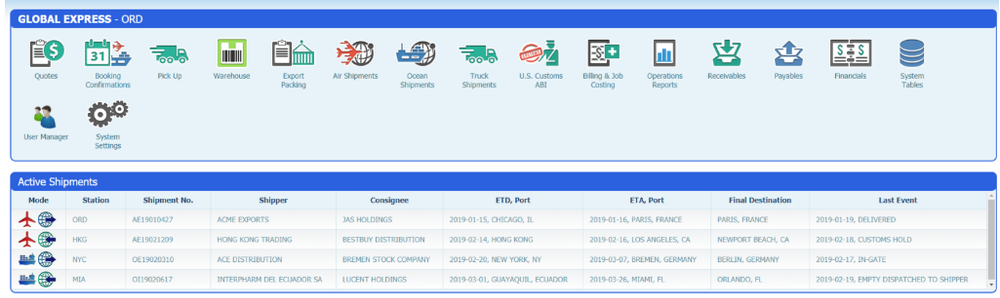 CDM Web Freight Screenshot 1