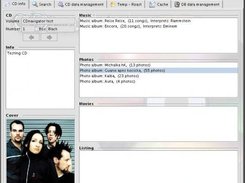 Displaying information window for CD.