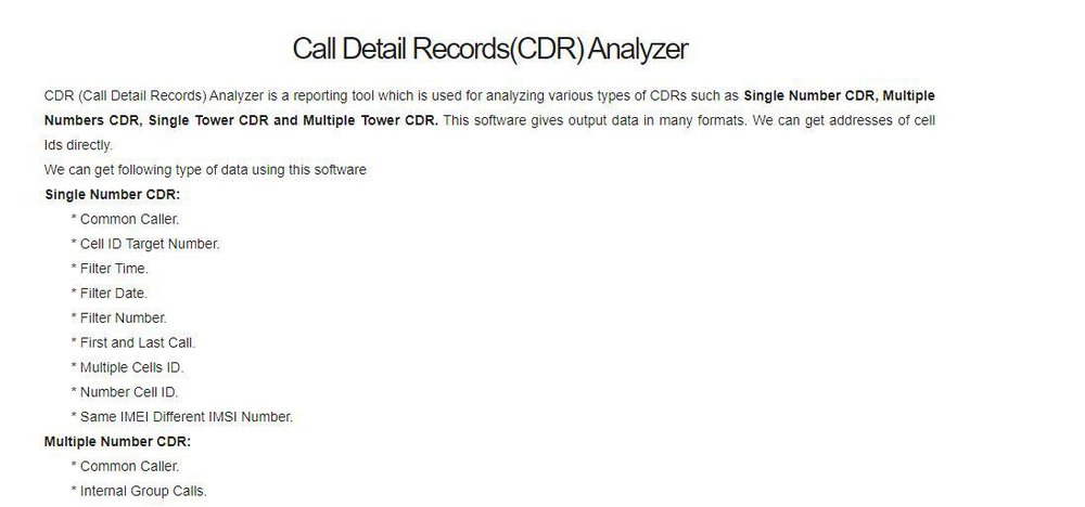 CDR Analyzer Screenshot 1