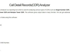 CDR Analyzer Screenshot 1