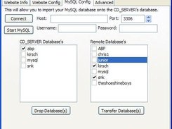 Create New CD_SERVER MySQL Configuration