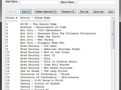 The program after a list is loaded.