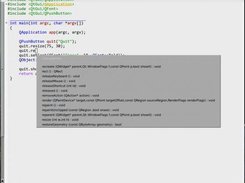 Name completion for project, that use Qt4