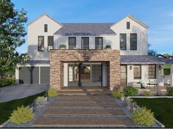 Craftsman exterior 3D rendering generated with Cedreo