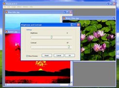 User interface and example of image manipulation