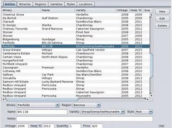 CellarBoss main winelist page