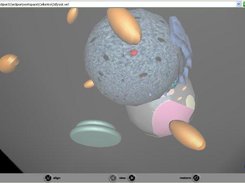 Two cells with multiple mitochochondria. (Cortona 3D VRML).