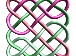 2D knot rendered in 3D from above.