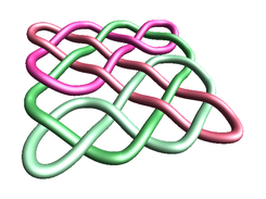 2D knot rendered in 3D.