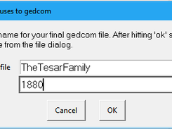 Type the file name and the year of the census you wish to include