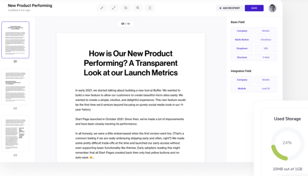 Centilio Sign Screenshot 1