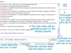 Centos users chats in meeting coordinated by facilitator
