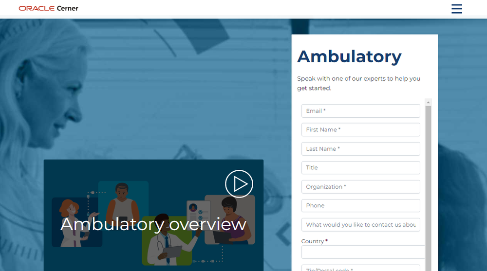 Oracle Health Ambulatory EHR Screenshot 1
