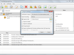 Export certificate