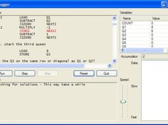 The debugger screen