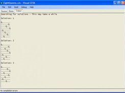 The program output window