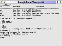 Listing output, changing a password and removing a key.