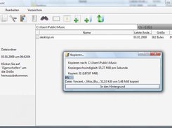 Copies files very fast (sometimes more than 20 MiB/sec)