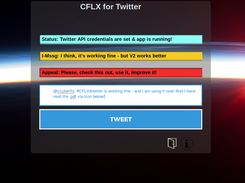 CFLX for Twitter - post your tweet