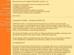 Page de départ du site